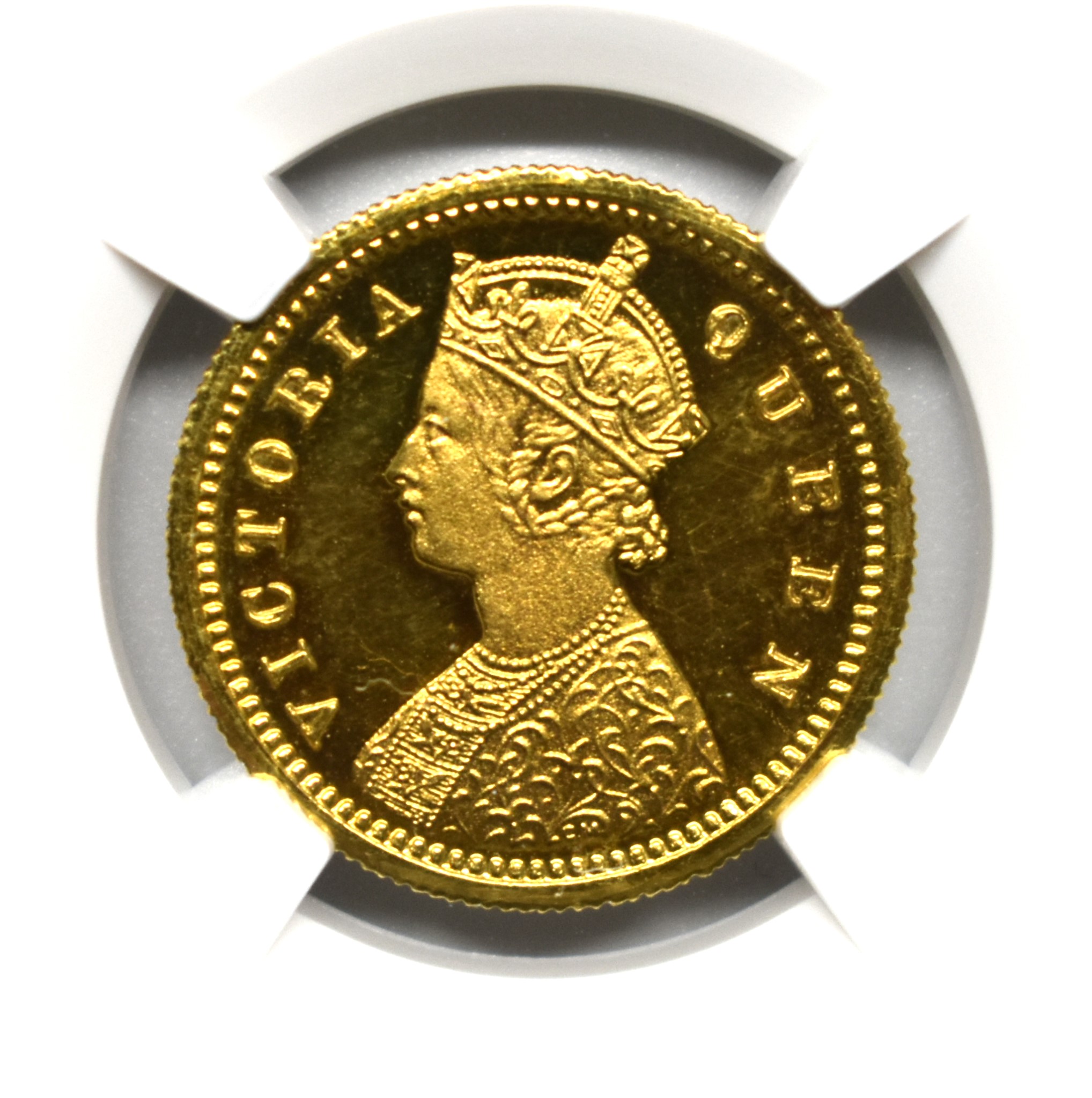 Sold】1870年 インド ヴィクトリア 5ルピー金貨 リストライク PF63CAM NGC | ソブリンパートナーズ